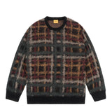 Plaid Mohair Knit Black