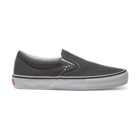 Skate Slip On Pewter White