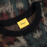 Plaid Mohair Knit Black