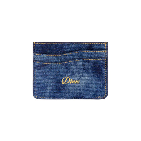 Cursive Cardholder Indigo denim