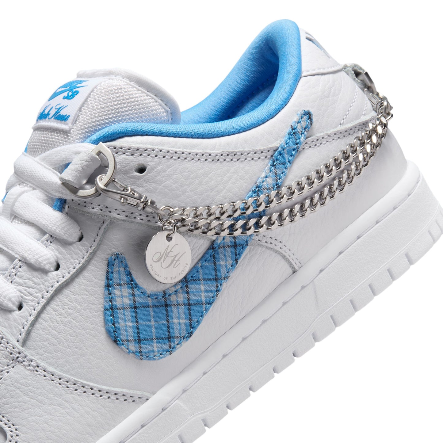 NIKE SB DUNK LOW PRO WHITE UNIVERSITY BLUE WHITE