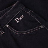 Classic Relaxed Denim Pants Black Contrast Stitch