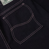 Classic Relaxed Denim Pants Black Contrast Stitch