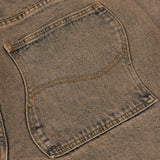 Classic Baggy Denim Pants Overdyed Brown