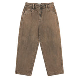 Classic Baggy Denim Pants Overdyed Brown