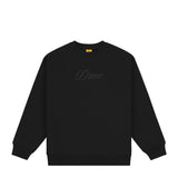 Cursive Logo Crewneck Black