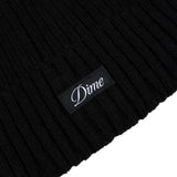 Cursive Fold Beanie Black