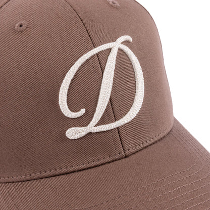 Cursive D Full Fit Cap Tan