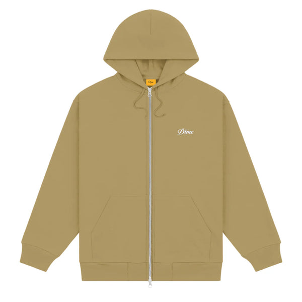 Cursive Zip Hoodie Oak