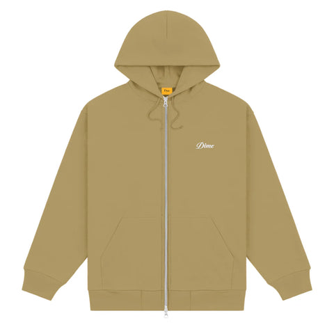 Cursive Zip Hoodie Oak