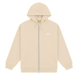 Cursive Zip Hoodie Sand