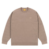 Wave cable knit tan