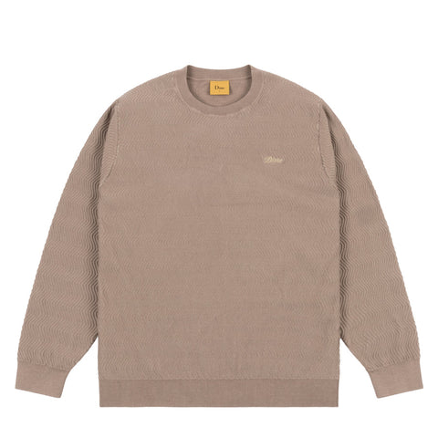 Wave cable knit tan