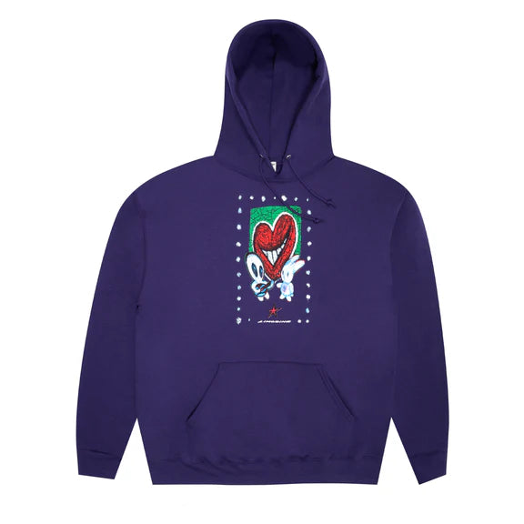 Heart Throb Hoodie Dark Purple