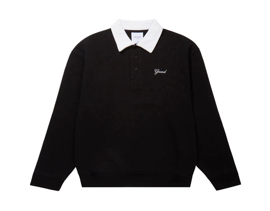 COLLARED SWEATSHIRT BLACK WHITE