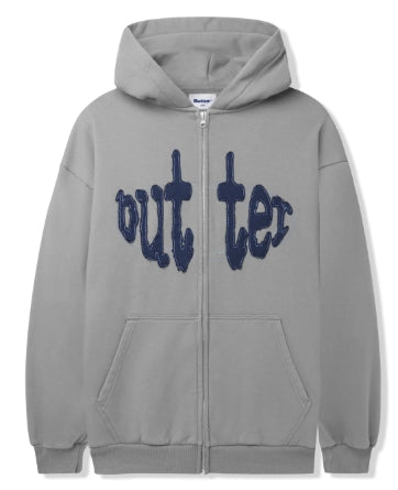 Frenzy Zip-Thru Hood Grey