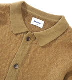 Mohair Button Up Knitted Shirt Tan