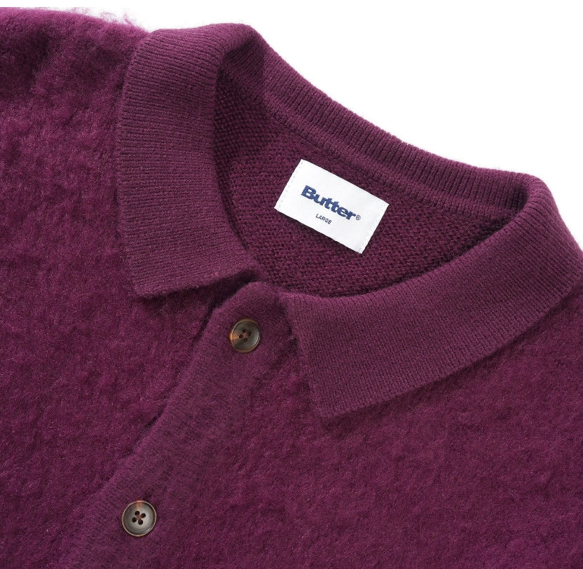 Mohair Button Up Knitted Shirt Port