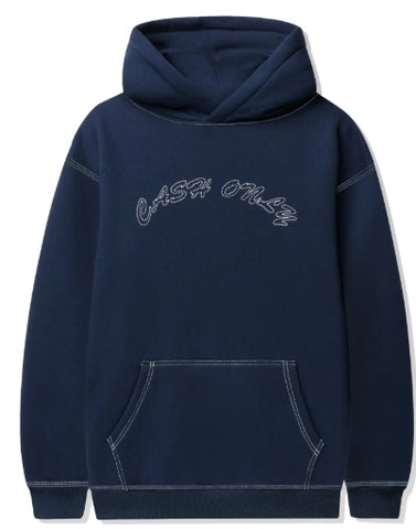 Stitch Logo Pullover Hood Navy