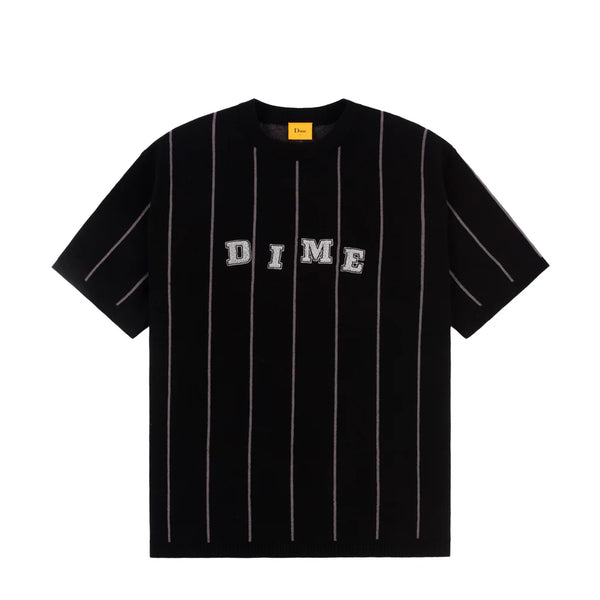 Striped SS Knit Black