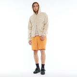 Cursive Zip Hoodie Sand