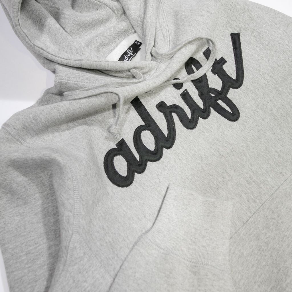 Adrift Script Hoodie Grey