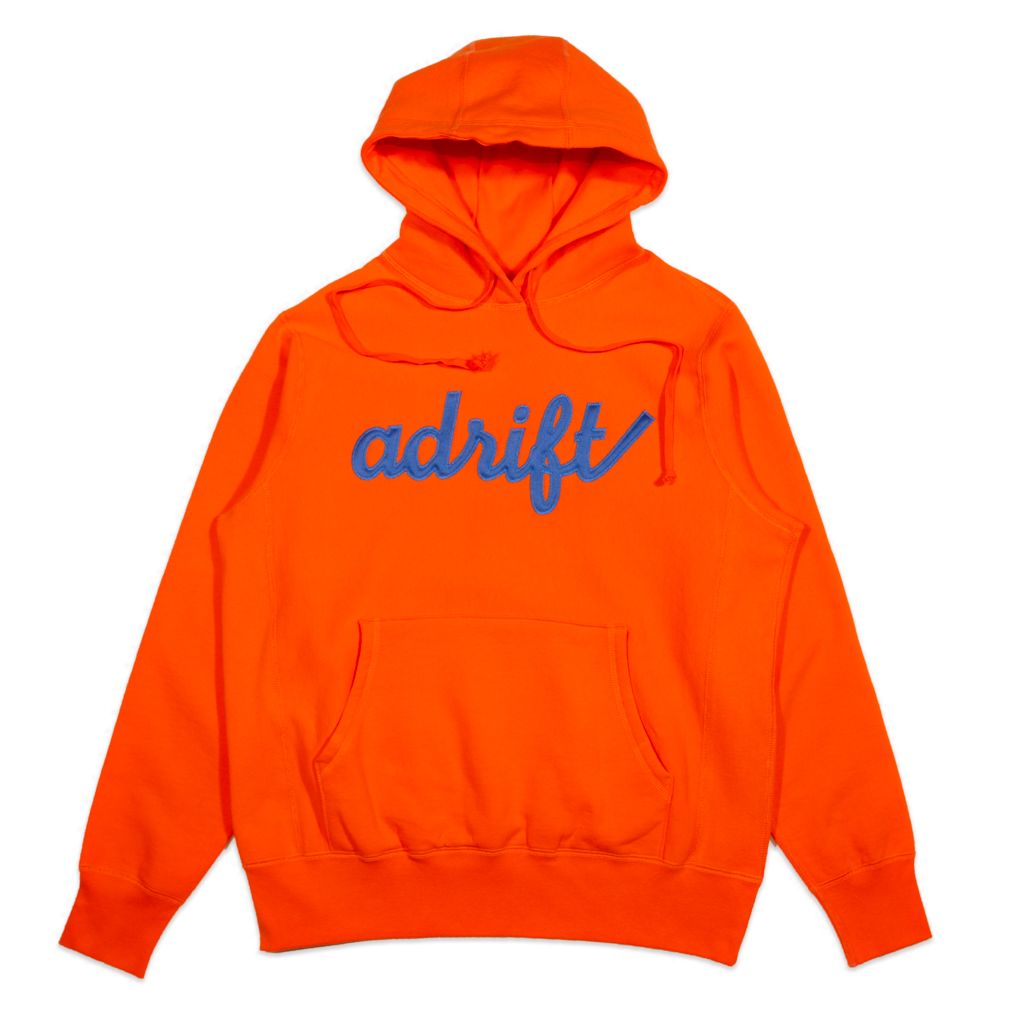 Adrift Script Hoodie Orange