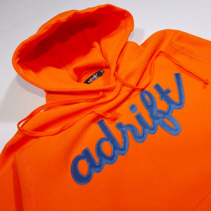 Adrift Script Hoodie Orange