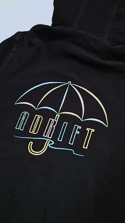 Umbrella Logo Zip Up Hoodie Black