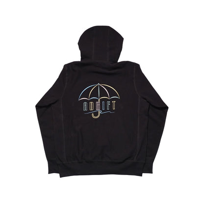 Umbrella Logo Zip Up Hoodie Black